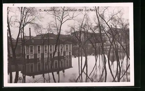 AK Alfortville, Inondation 1910, le Parc