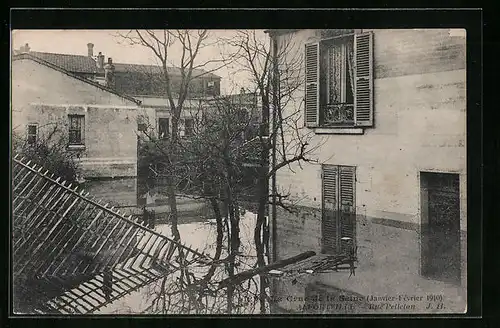 AK Alfortville, La Crue de la Seine 1910, Rue Pelletan