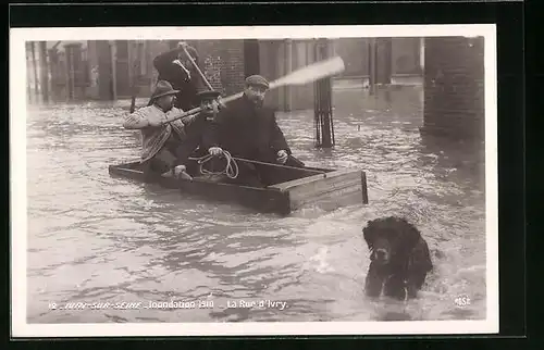 AK Ivry-sur-Seine, Inondation 1910, la Rue d'Ivry