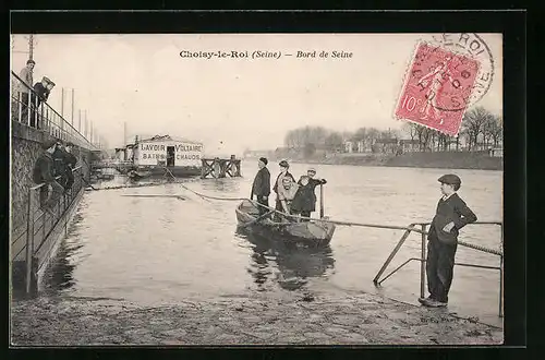 AK Choisy-le-Roi, Bord de Seine