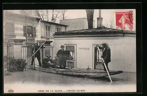 AK Choisy-le-Roi, Crue de la Seine