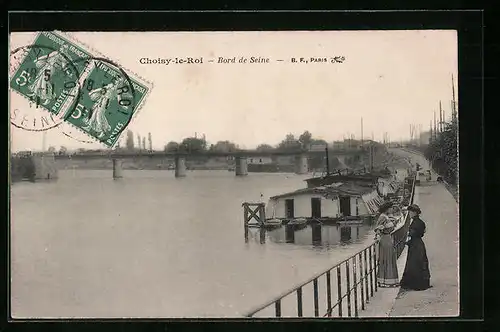 AK Choisy-le-Roi, Bord de Seine