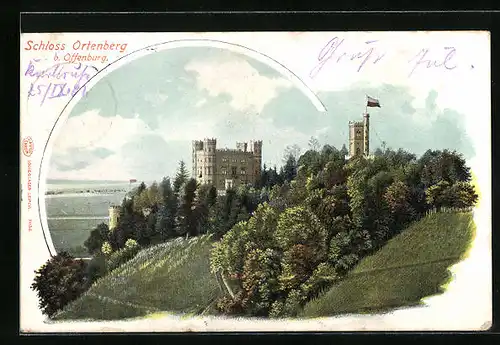AK Ortenberg, Blick zum Schloss Ortenberg