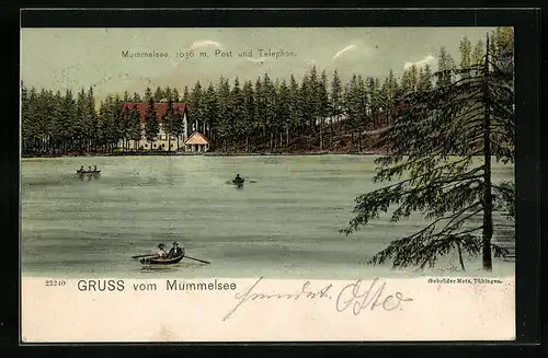 AK Mummelsee, Seepartie mit Ruderbooten