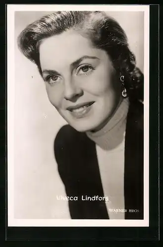 AK Schauspielerin Viveca Lindfors mit bezauberndem Lächeln