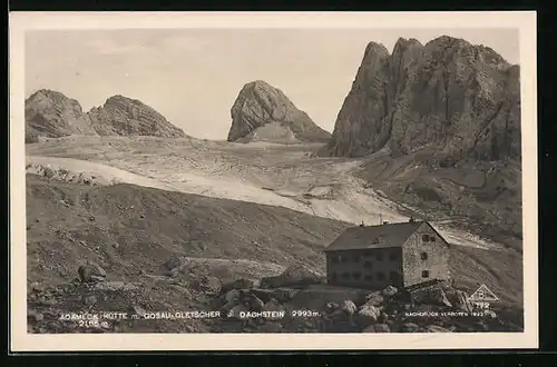 AK Adameck-Hütte, Berghütte am Gosau-Gletscher im Dachsteingebirge