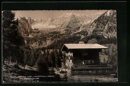 AK Linzerhaus, Berghütte mit Warscheneck