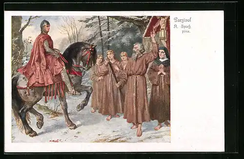 AK Parsival begegnet einer wallfahrenden Ritterfamilie