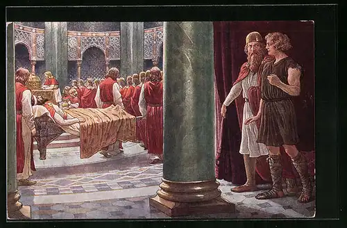 AK Parsival verlässt die Gralsburg, um den heiligen Speer wiederzugewinnen