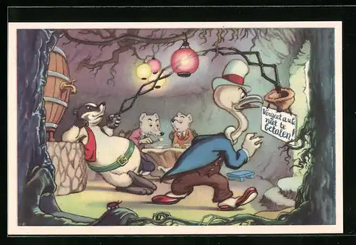 AK Comic Doremias Das, Dachs entlarvt einen Zechpreller