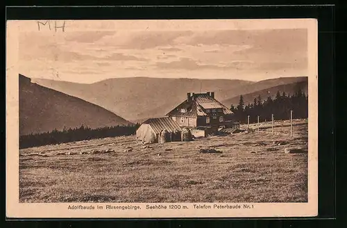 AK Adolfbaude, Berghütte im Riesengebirge