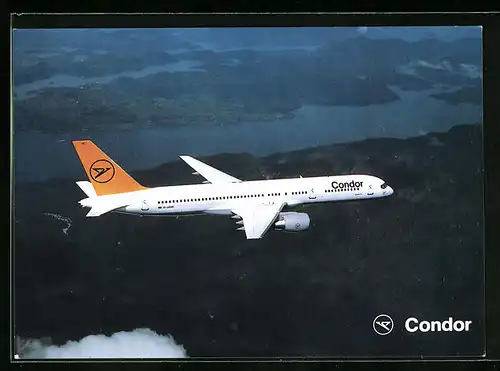 AK Flugzeug B 757 am Himmel, Condor