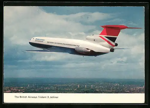 AK Flugzeug The British Airways Trident 3 am Himmel