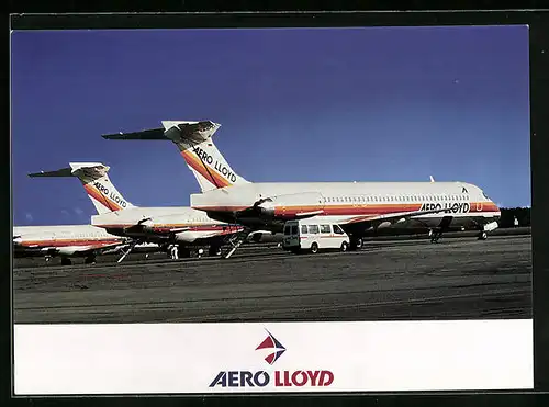 AK Flugzeug Mc Donnell Douglas MD-83 der Aero Lloyd vor dem Start