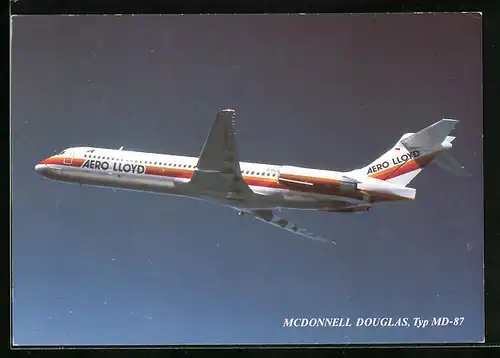 AK Flugzeug Mc Donnell Douglas MD-87 am Himmel, Aero Lloyd