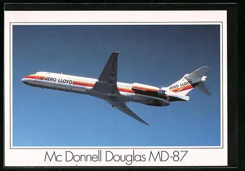 AK Flugzeug Mc Donnell Douglas MD-87 in der Luft, Aero Lloyd