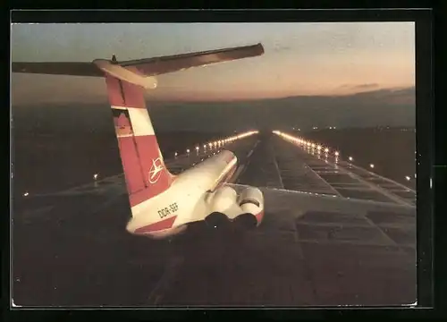 AK Flugzeug IL-62 der Interflug beim Start