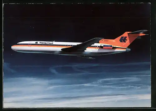 AK Flugzeug Boeing-Jet 727-200 am Himmel, Hapag Lloyd