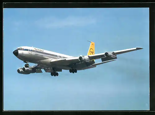 AK Flugzeug Intercontinental-Jet Boeing 707-330 B am Himmel, Condor