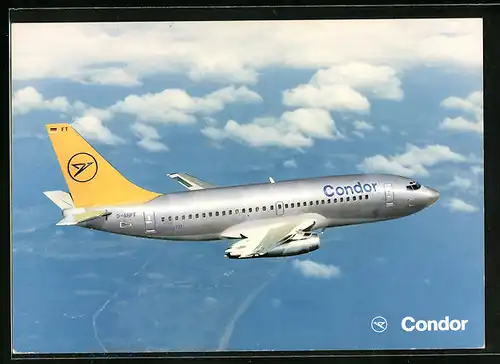 AK Flugzeug Europa-Jet Boeing 737-230 am Himmel, Condor