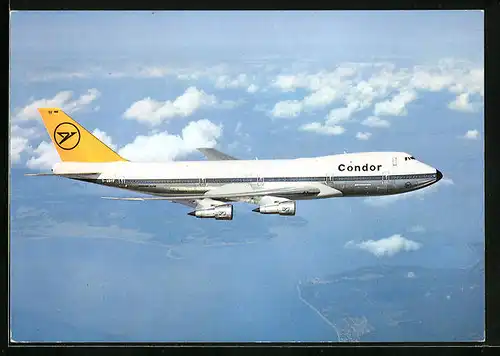AK Flugzeug Jumbo-Jet Boeing 747 am Himmel, Condor