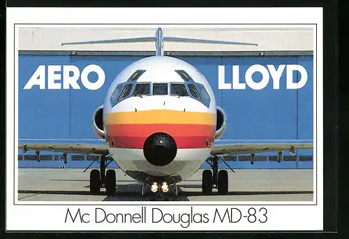 AK Flugzeug Mc Donnell Douglas MD-83 der Aero Lloyd vor dem Start