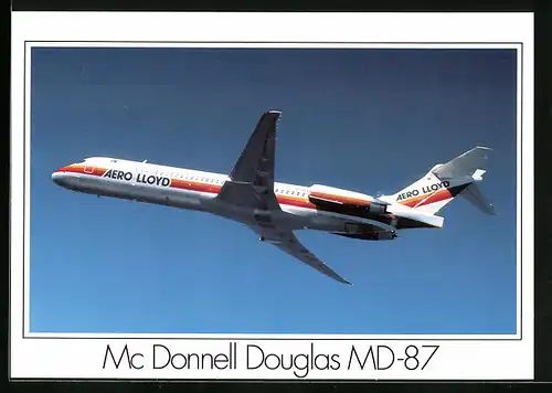 AK Flugzeug Mc Donnell Douglas MD-87 am Himmel, Aero Lloyd