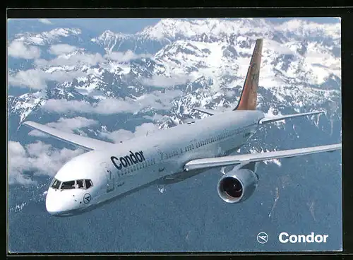 AK Condor, Flugzeug B 757-200 über den Wolken