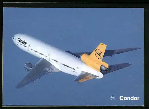 AK Flugzeug DC 10-30 der Condor am Himmel