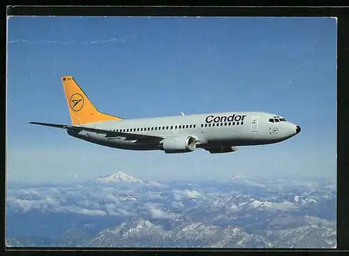 AK Flugzeug Boeing 737-300 der Condor am Himmel