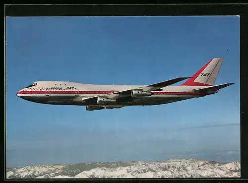 AK Flugzeug Boeing 747 im Flug
