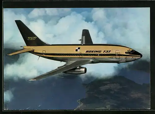 AK Flugzeug Boeing 737 in der Luft