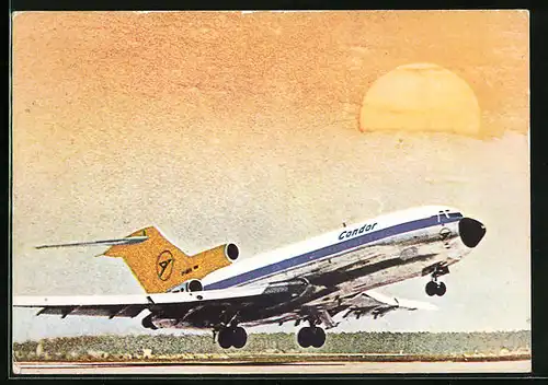 AK Flugzeug Boeing 727-30 von Condor beim Start