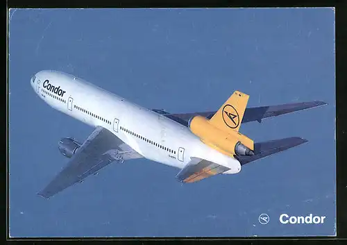 AK Flugzeug DC 10-30 von Condor im Flug