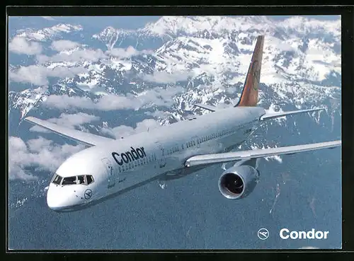 AK Flugzeug Boeing 757-200 von Condor im Flug