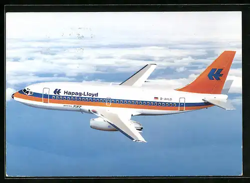 AK Flugzeug Boeing 737-200 von Hapag-Lloyd im Flug