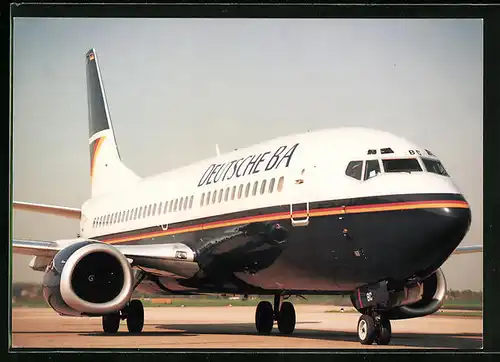 AK Flugzeug Boeing 737-300 von Deutsche BA am Boden