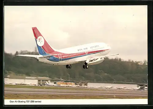 AK Flugzeug Boeing 737 -200 der Dan-Air beim Start