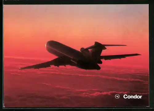AK Flugzeug Boeing 727-230 von Condor Europa-Jet in der Luft