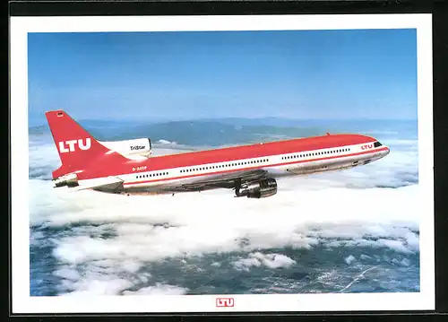 AK Flugzeug Tristar L-1011-1 von LTU im Flug