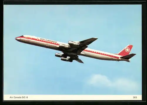 AK Flugzeug DC-8 der Air Canada in der Luft