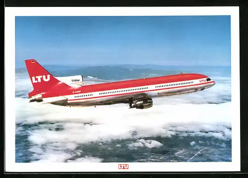 AK Flugzeug Tristar L-1011-1 von LTU im Flug