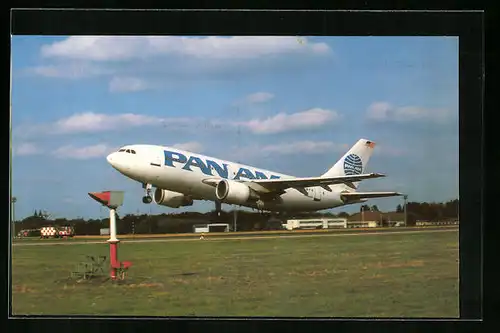 AK Flugzeug Airbus A310-300 von Pan Am bei der Landung