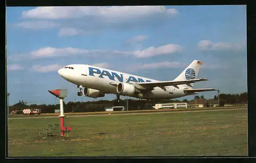 AK Flugzeug Airbus A310-300 von Pan Am bei der Landung