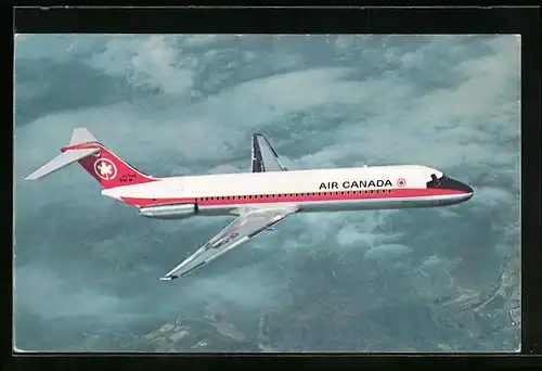 AK Flugzeug Douglas DC-9 der Air Canada über den Wolken