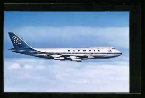 AK Flugzeug Jumbo-Jet Boeing 747-200B der Olympic Airways