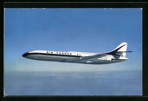 AK Flugzeug Caravelle der Air France am Himmel