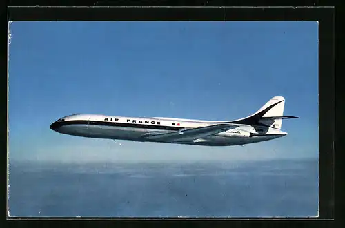 AK Flugzeug Caravelle der Air France am Himmel