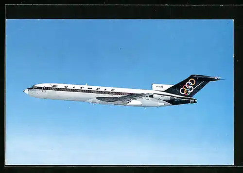 AK Flugzeug Boeing 727-200 der Olympic Airways in der Luft