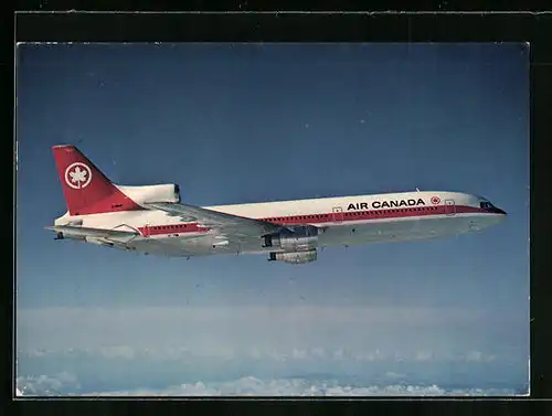 AK Flugzeug L1011 von Air Canada über den Wolken